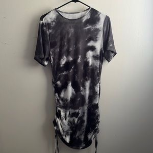 Black Camo Drawstring Dress Size XL